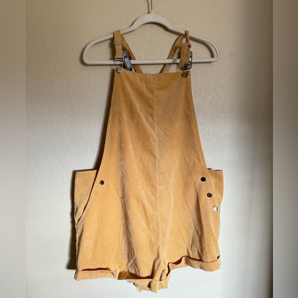 Princess Polly Corduroy Romper Shortall Sz 10 in Mustard Yellow